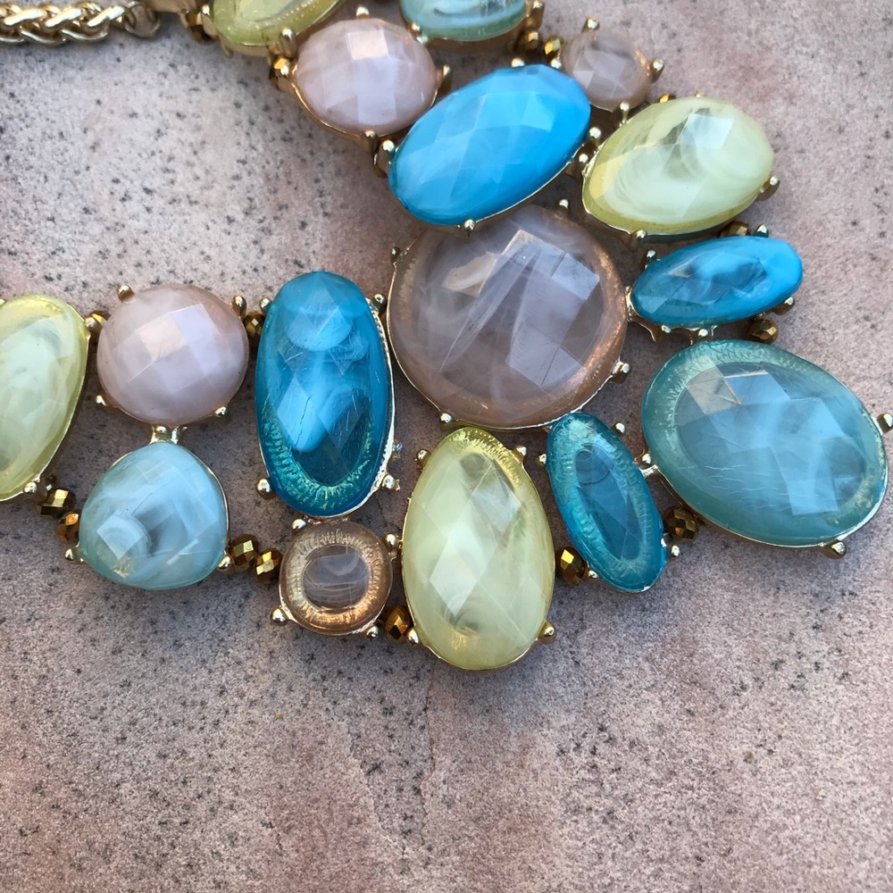 Multi Color Statement Necklace - Picture 6 of 7